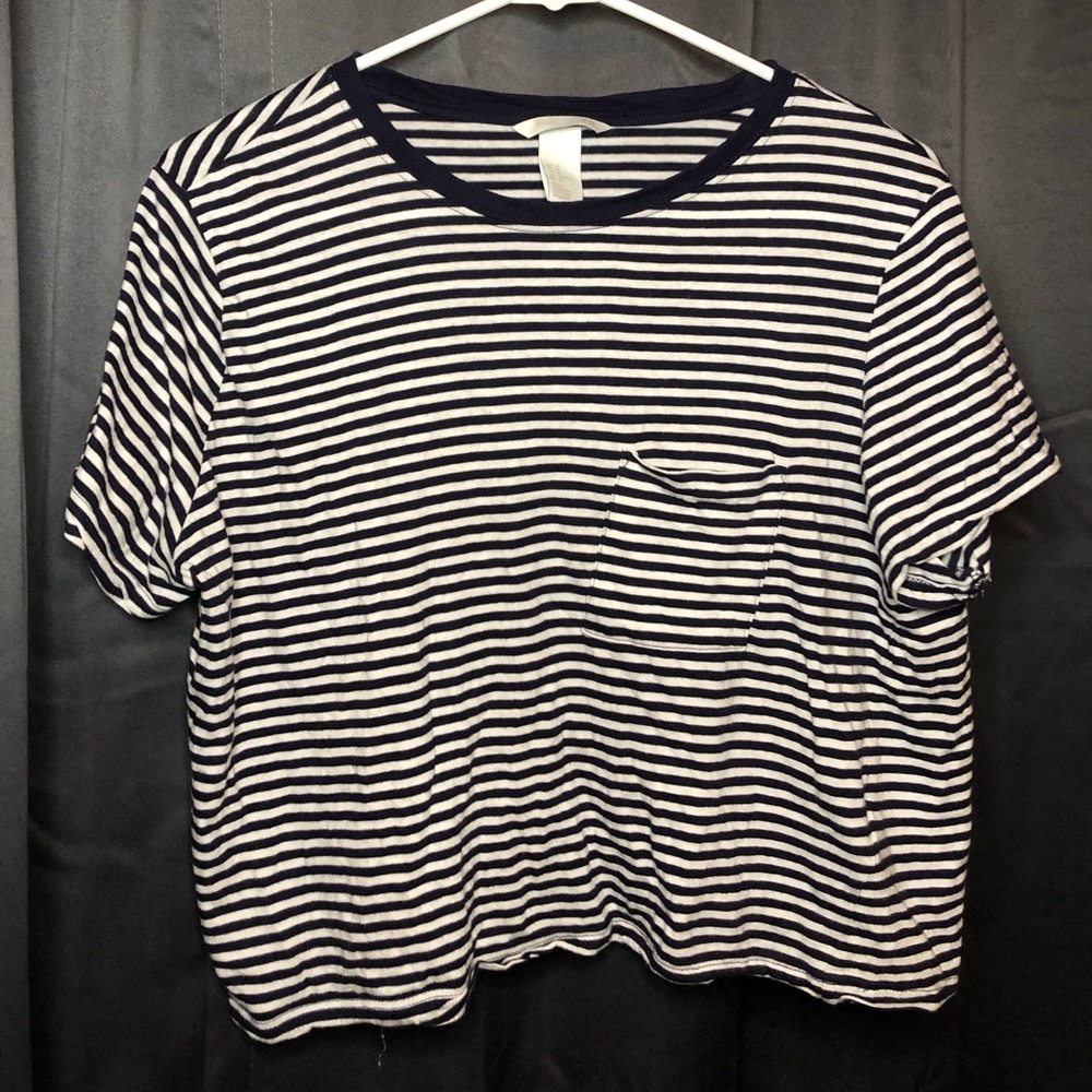 H&M Striped Crop Top
